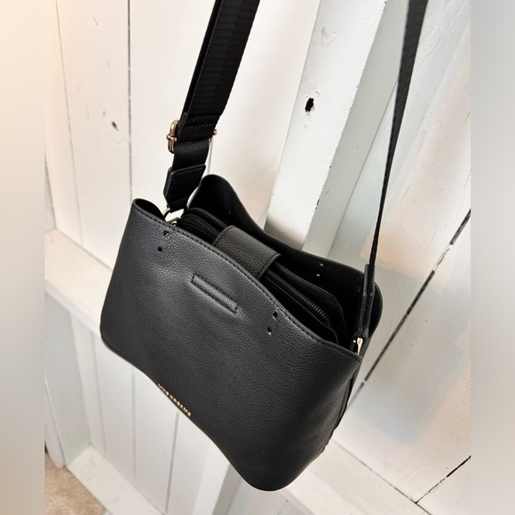 NEW Vegan Pebble Leather Mini Bucket Crossbody Like Dreams Multi Use Thick Strap - Picture 8 of 12